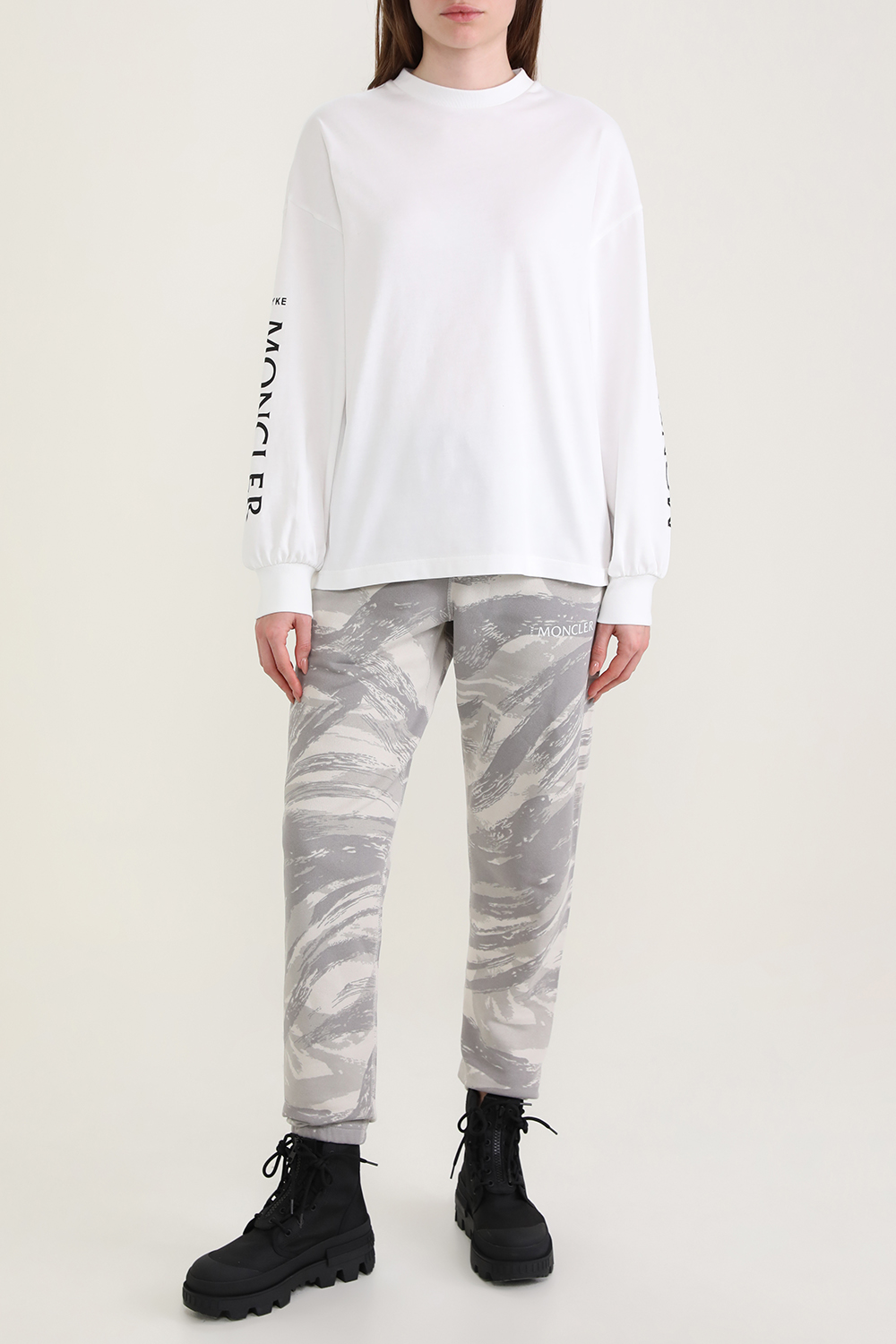 מונקלר X הייק חולצת טי ארוכה מכותנה